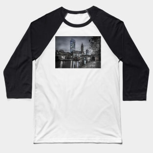 Manchester at Night with Beetham Tower and Castlefield Canal Baseball T-Shirt